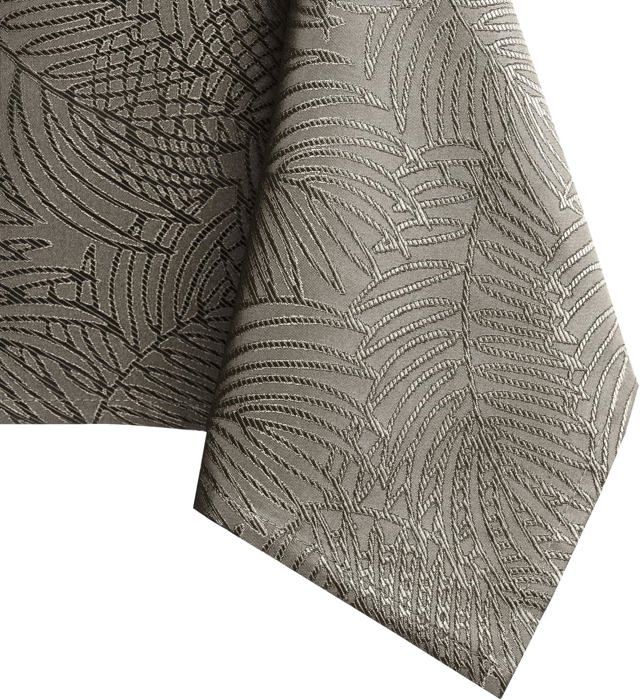 Nappe Ronde En Tissu Lavable 140cm | Revêtement Téflon Anti-taches, Effet Lotus | Argenté, Facile D'entretien - 11