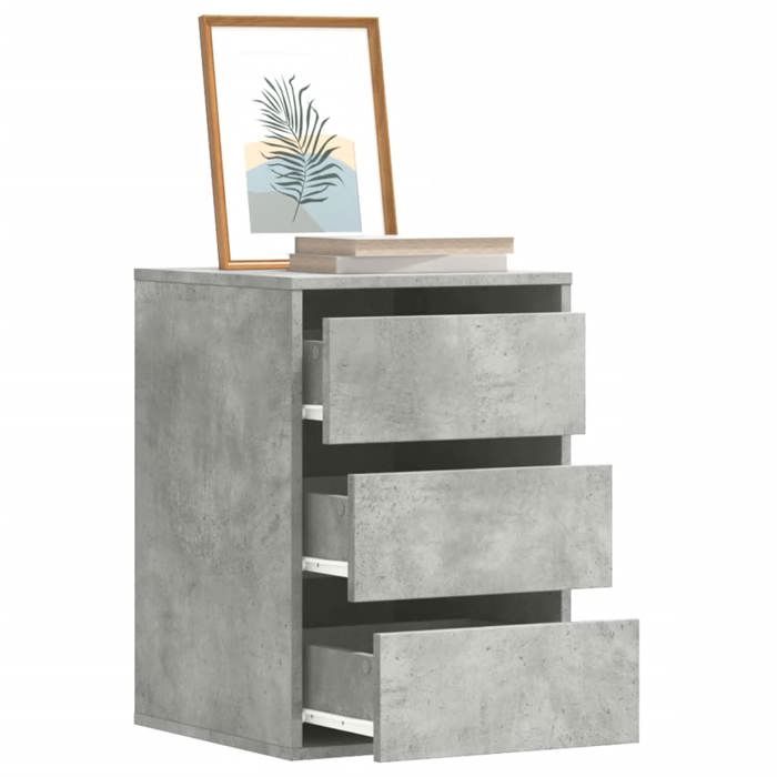 vidaXL Commode dangle gris béton 40x41x58 cm bois dingénierie commode à tiroirs classeur armoire à tiroirs armoire de 852837