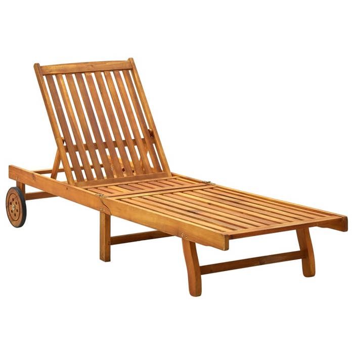 Chaise longue-Bain de Soleil bois dacacia solide 899759