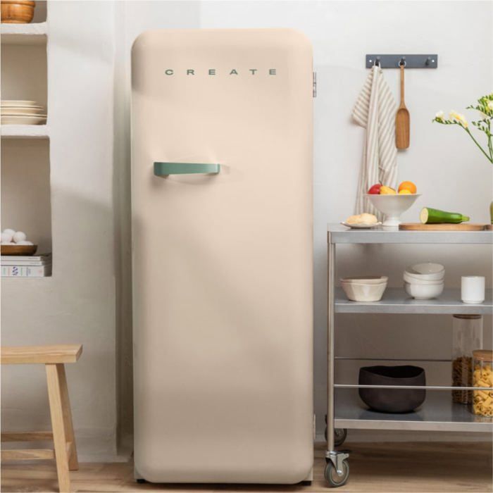 Réfrigérateur rétro - Create - 281L - Esthétique années 50 - Grande capacité