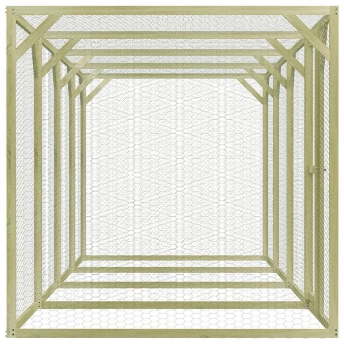 Comparer les prix de Bon plan Enclos Animaux Lapins - JILI HOT - Poulailler 15x6x15 m - Pinède imprégnée - Pour Jardin Thome7821276