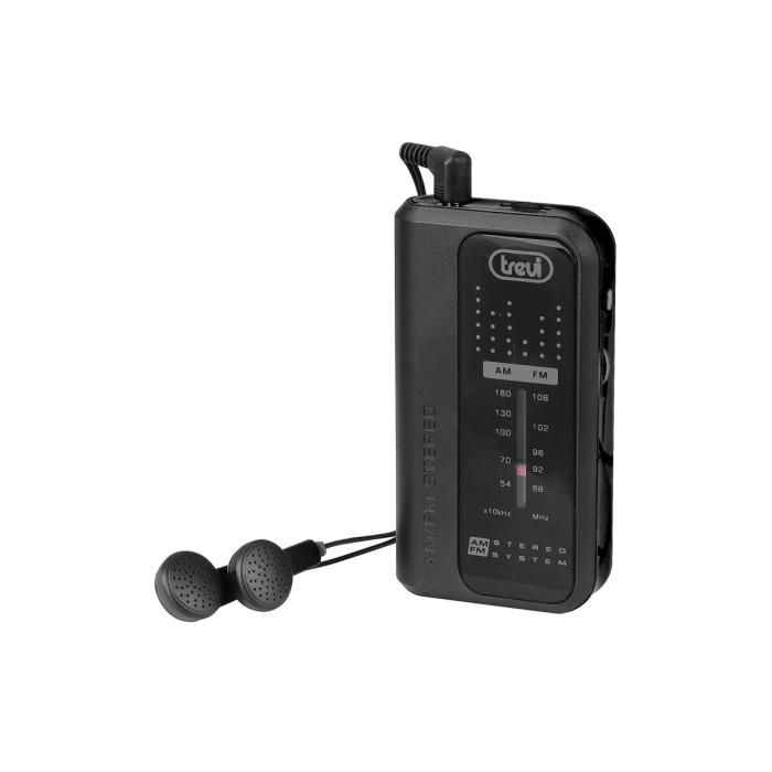 Radio Portable - TREVI - RA 738 FM - Noir - Tuner Analogique - Haut-parleurs Intégrés
