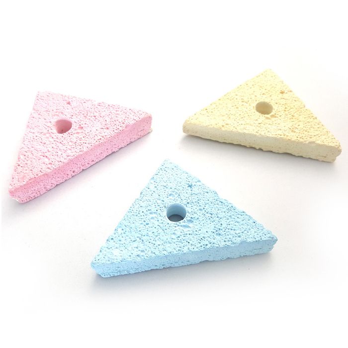 Jouet à mâcher pour animaux de compagnie pierre à broyer les dents pour hamster perroquet lapin chinchilla écureuil (triangle)