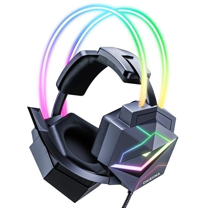 Casque Gaming - RNCYN - X20 - Son Surround - Micro HD - RGB - Noir