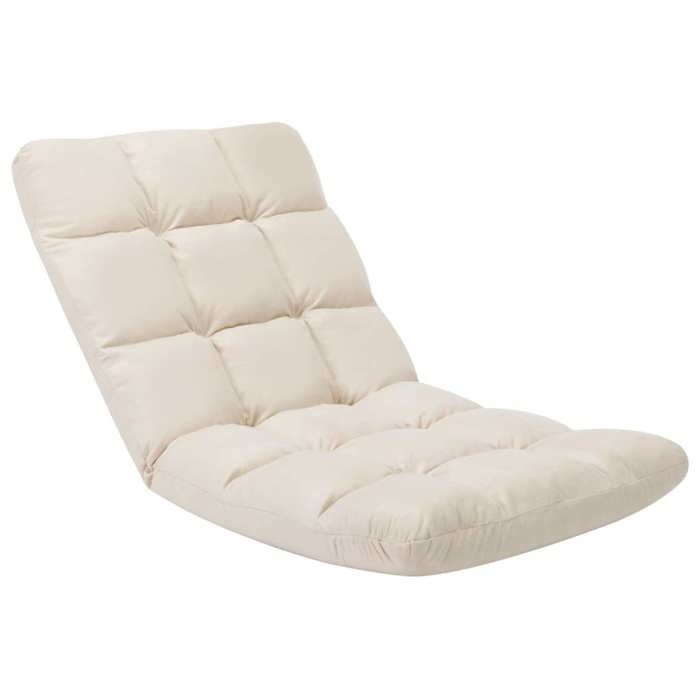 The Living Store Chaise pliable de sol Taupe Microfibre - Chaises