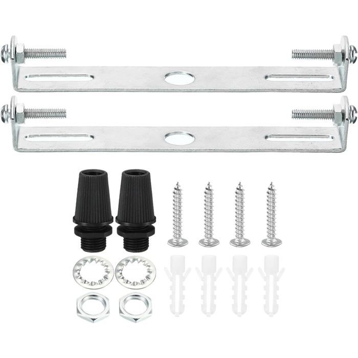 2 Ensemble Support De Fixation Plafonnier Acier Au Carbone 115mm Pour Suspension Lumière Murale