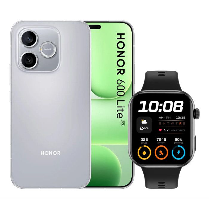 Honor Smartphone 600 Lite 256 GB Grigio + Smartwatch Watch 2i