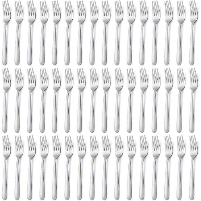 Lot de 48 fourchettes en acier inoxydable