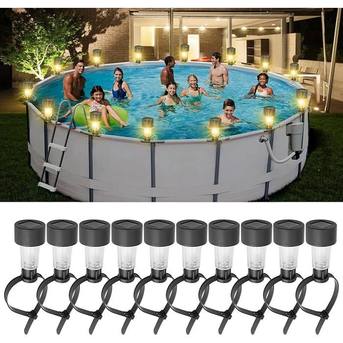10 Pièces Lampes Soires De Bassin Écirages Soires De Bassin Lampes Soires Étanches Écirage Soire pour