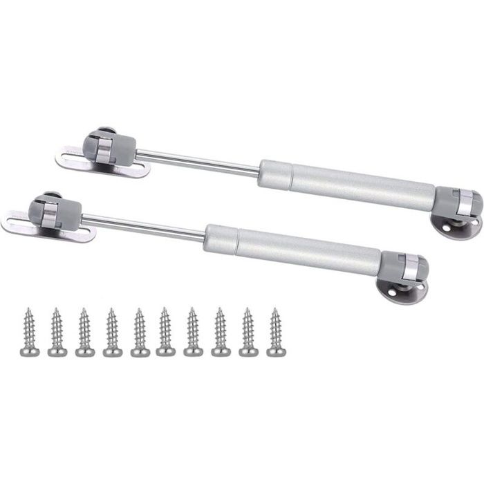 Vérins à gaz 120N pour meuble Lot de 2 Amortissement Compatible bois et aluminium avec vis incluses