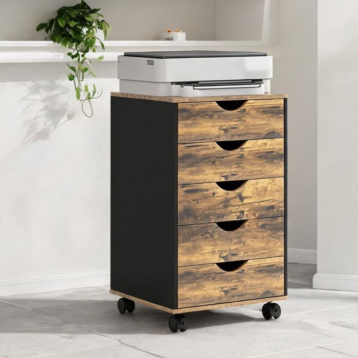 Armoire De Bureau en MDF Marron 40 x 40 x 67 cm