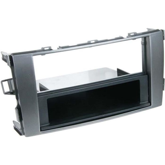 Adaptateur de façade 2-DIN ACV pour Toyota Auris 2007 avec vide poche - anthracite