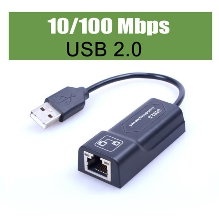 USB 100Mbps - Adaptateur Ethernet filaire, type c vers Rj45 Lan, carte ...