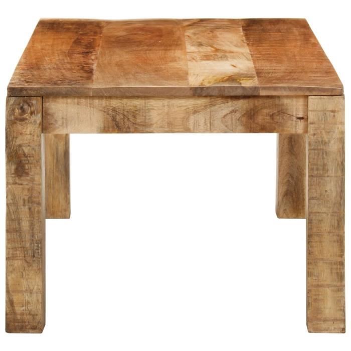 Table basse - AKOZON - 100x55x40 cm - Bois de manguier massif - Style vintage - Durable
