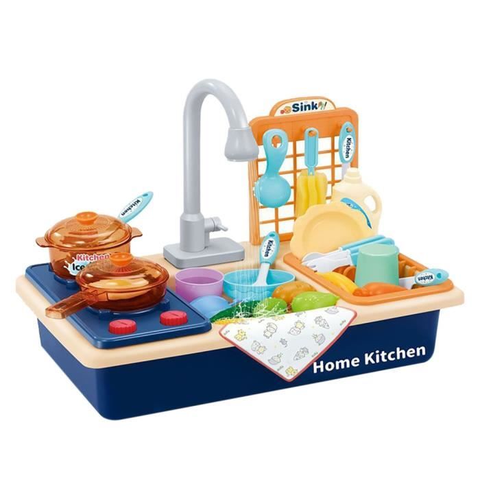 Évier De Cuisine Jouet Avec Circuit D'eau – Robinet 180° – Accessoires – Choix De Couleurs – Dès 3 Ans