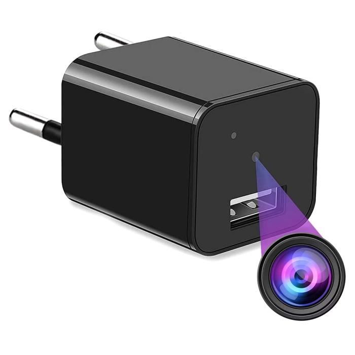 HD 1080P USB Chargeur Boucle De Détection De Mouvement Enregistrement Sécurité À Domicile Mini Caméra Espion - Prise UE