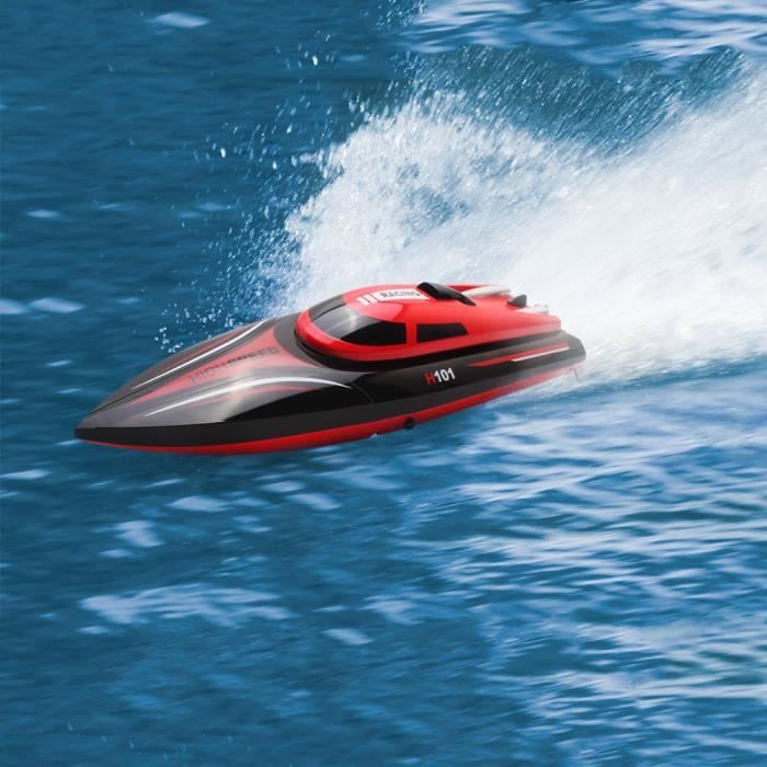 Bateau Télécommandé Enfant Avec Lumière LED 24 GHz 15 Km/h Bateau RC 240 Minu