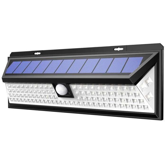 Lampe solaire 102 LED sans fil étanche avec détecteur de mouvement et lampe extérieure pour jardin,Porte,Entrée,etc