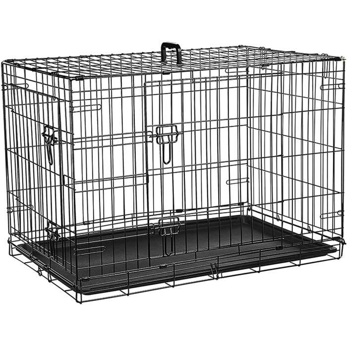 Cage de Transport Pliante pour Chiens, Chats, Chiots, Chatons et Animaux Domestiques Caisse de