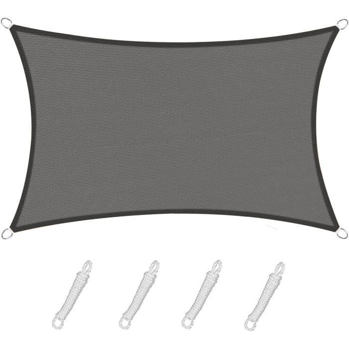 2.5x3.5 Voile D'ombrage Rectangulaire 2.5x3.5m Respirant Toile Ombrage