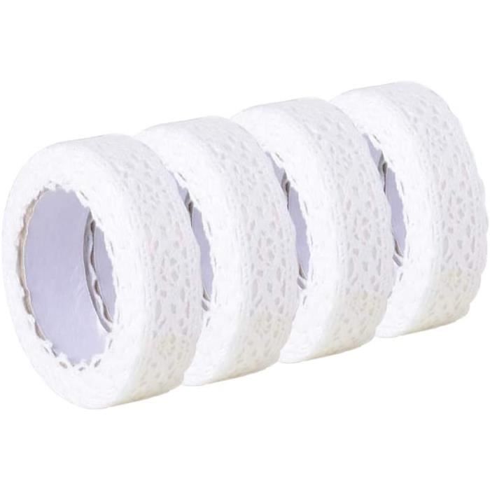 Ruban Dentelle Blanc Vintage RUNEAY - 2 Rouleaux 45m Pour Mariage Et Décoration