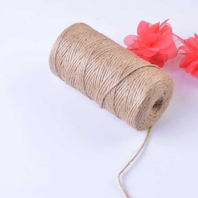 Rouleau De Ficelle De Jute Naturelle - 2mm D'Épaisseur - 50m - Marron - Pour Bricolage Et Emballage