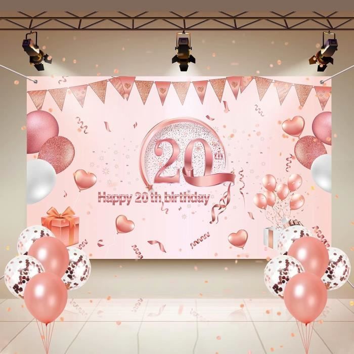 Ballons or rose 11 anniversaire fille set, ballons d'anniversaire 11