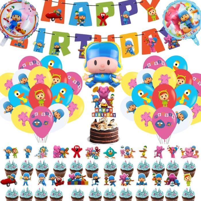 Drapeau Fanion Pocoyo 3 Mètres - Décoration Anniversaire Enfant - Fête à Thème - Facile à Installer
