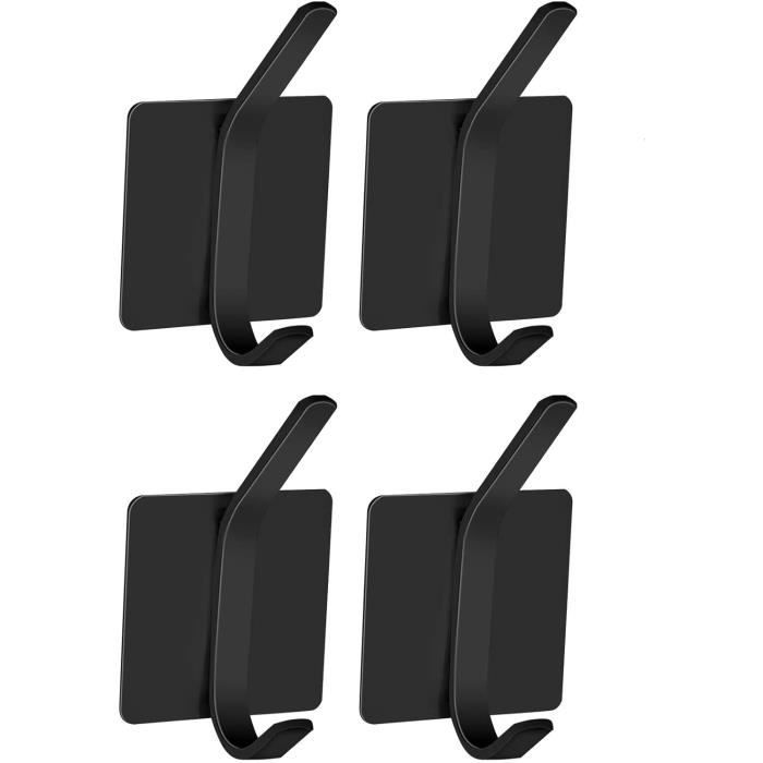 4 Crochets Adhésifs Muraux En Aluminium Or - Sans Perçage, Capacité 5 Kg, étanches, Pour Salle De Bain, Cuisine, Chambre
