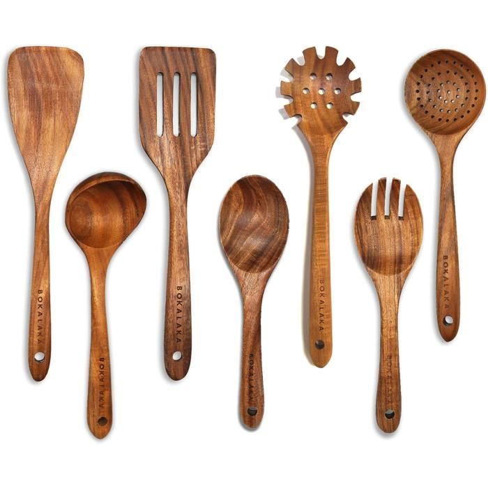 Ensemble De 6 Ustensiles De Cuisine En Bois De Hêtre - Tuuli Kitchen - Neuf