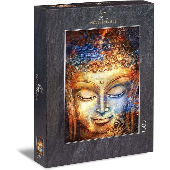 Puzzle Bouddha: Puzzle 1000 pièces - Tête de Bouddha en Peinture à