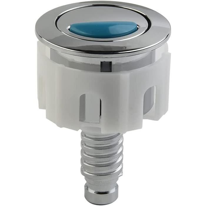 Bouton Poussoir Chasse D'Eau Siamp Storm 33 A - Tête Ronde Chromée Pour Réservoir 38-44mm