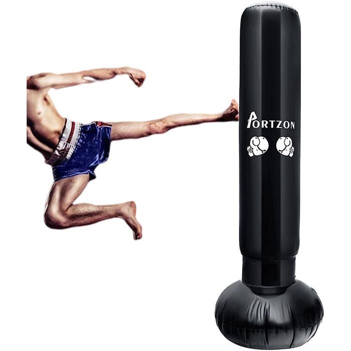 Sac De Frappe Autoportant 180 Cm Avec équipement Complet - Pour Boxe, MMA, Fitness, Inclut Gants, Pompe, Corde à Sauter