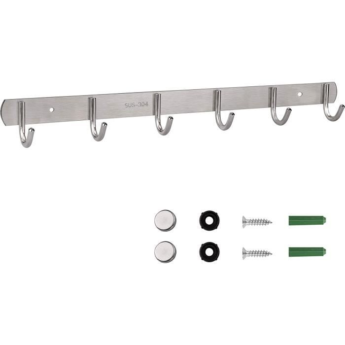 Porte-Manteau Mural MaoXinTek - 2 Pièces Acier Inoxydable - 3 Crochets Par Barre