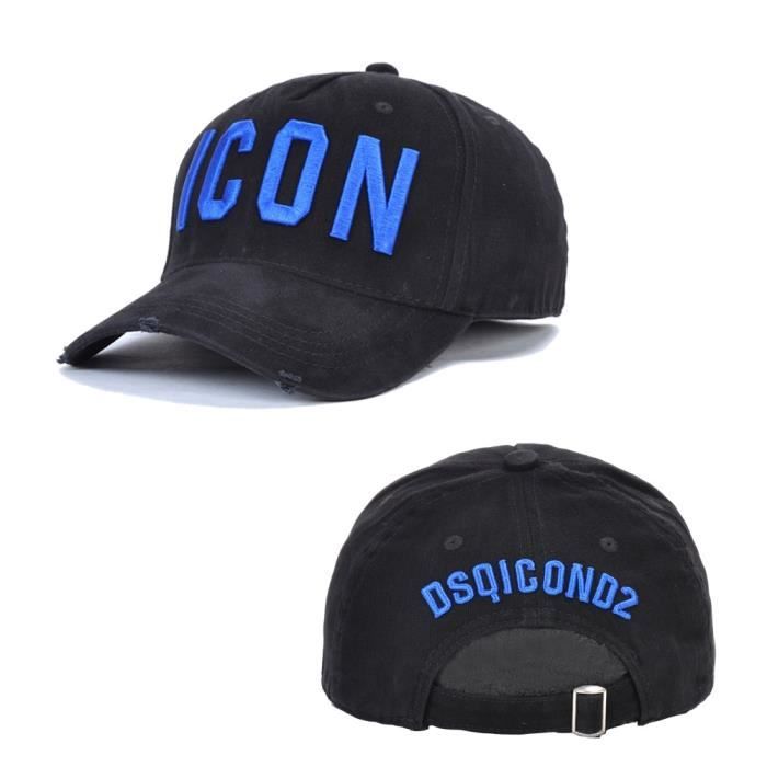 Casquette de Baseball personnalisee DSQICOND2 en coton Logo icone DSQ2 haute qualite chap D35A 4DSQICOND2 Adjustable TO7020 Cdiscount Pret a Porter
