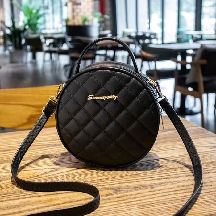 Sac bandouliere store rond noir
