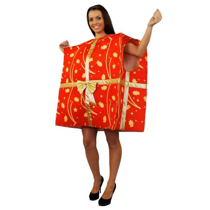 Deguisement De Cadeau De Noel Geant Pour Adulte Ideal Pour Les Fete De Noel Y Compris Le Paquet Pour Le Corps Rouge Avec Un Nœu Achat Vente Deguisement Panoplie Cdiscount