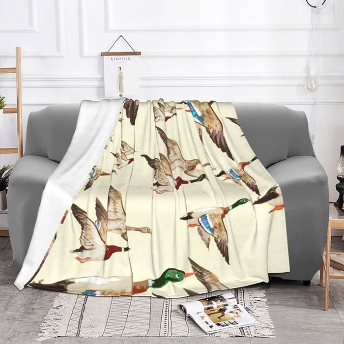 80x120cm-Plaid Couverture Polaire Chasse Aux Canards Volants  Animal,Moelleuse Douce Blanket Chaude,Couverture Canapé Chambre[H592] -  Cdiscount Maison