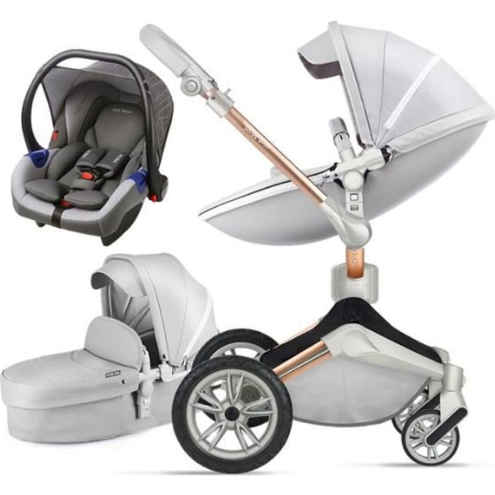 Poussette 3 en 1 pour maman et bebe systeme de voyage avec couffin et siege auto fonction de Rotation a 360 poussette pour enfa Cdiscount Sport