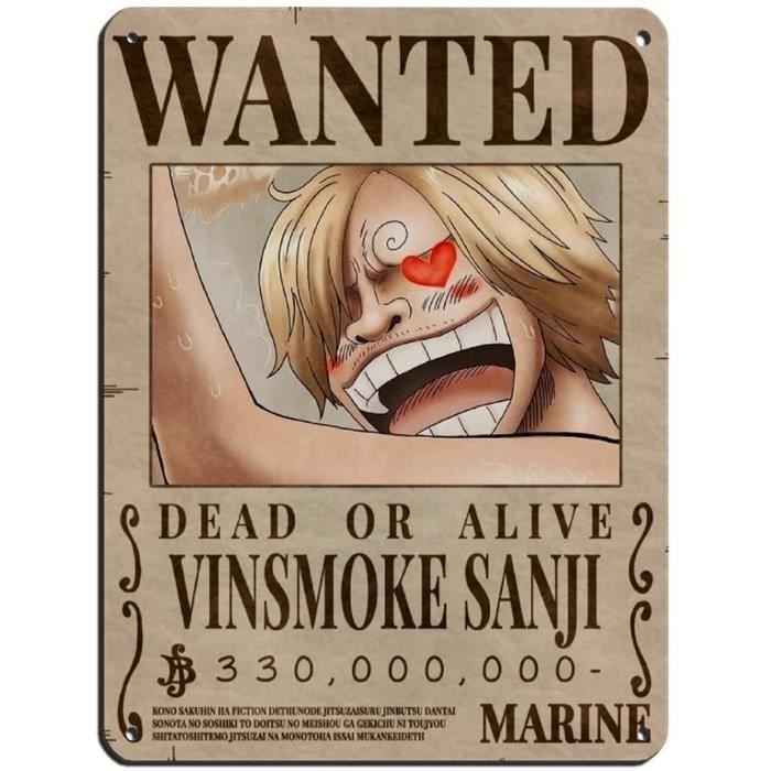 Affiche En Metal One Piece Wanted Sanji Anime Vintage Pour Pubclubcafebardecoration Muraleposter Retro 30 40 Cm 359 Cdiscount Maison