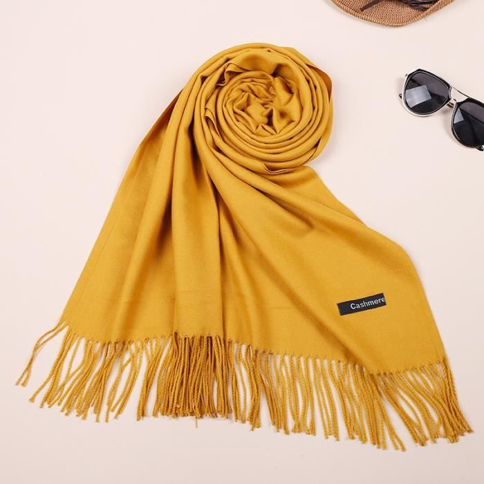 Foulard jaune sale moutarde