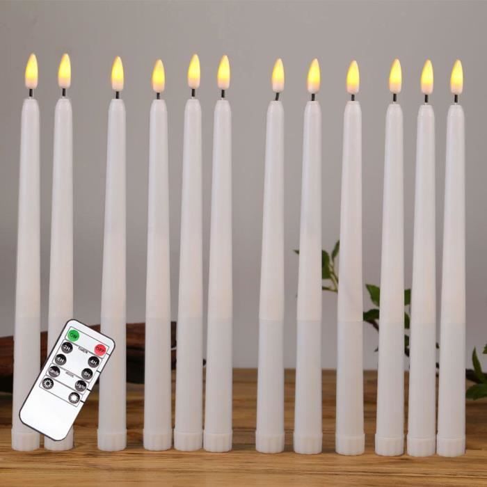 Set de 12 bougies led rechargeables avec télécommande - Cdiscount Maison