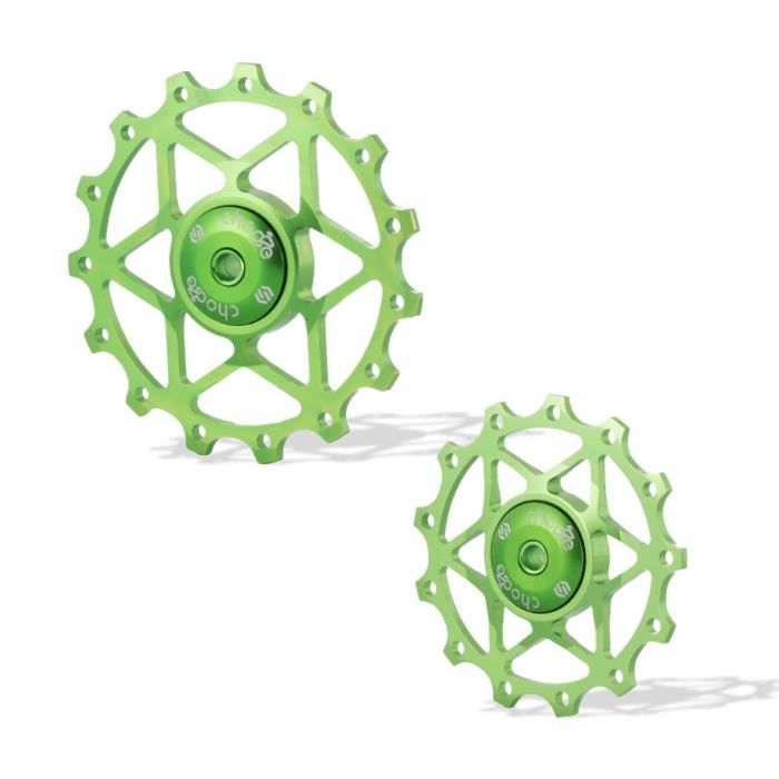 Pièce Vélo Aluminium Poulie Dérailleur Vélo MEIJUN 16T - Roulement Céramique Aluminium - Compatible VTT Et Route Roulement Céramique 16T