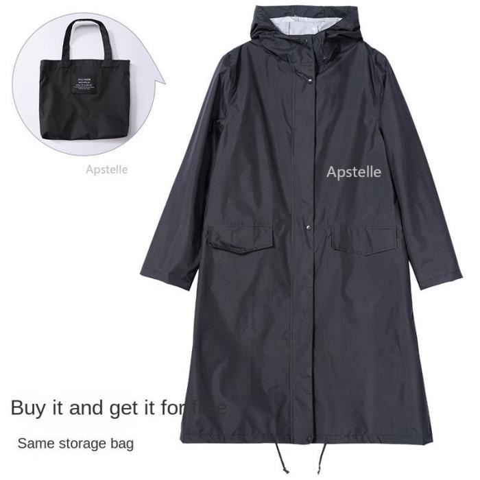 La couleur noire Veste de pluie imperm able avec capuche pour
