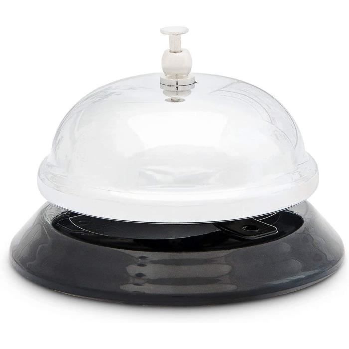 2 Cloches De Table APOMOONS - Sonnette Comptoir Restaurant Hôtel Service Jaune Souriante