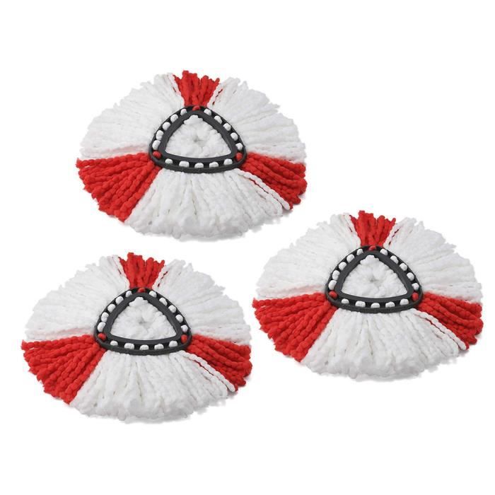 6 Têtes Microfibre KOHAND Pour Balai Rotatif - 16cm Diamètre, Nettoyage 360°