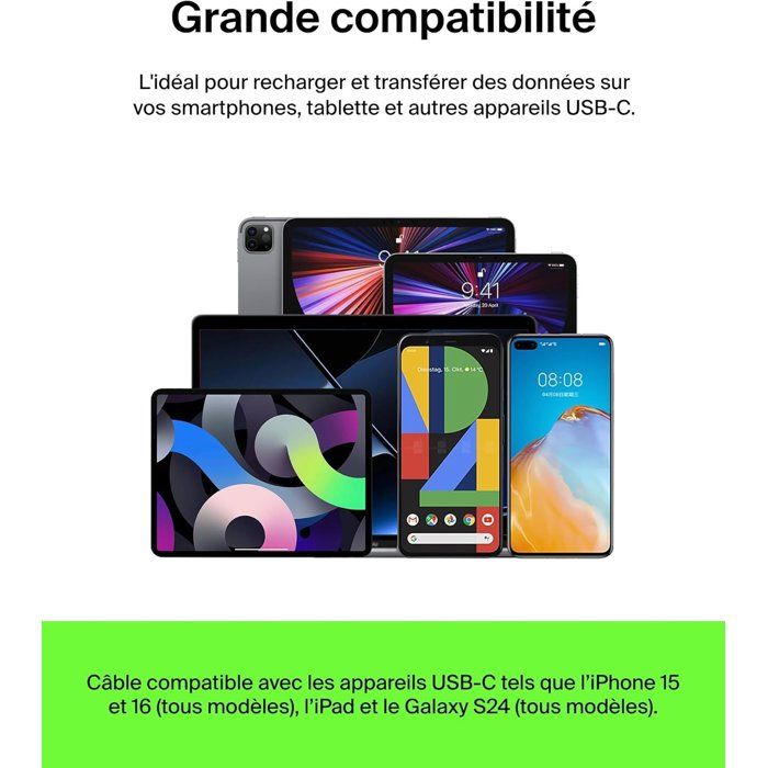 Belkin USB vers USB C Nylon Tressé 15cm - vue 4