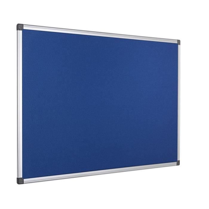 Bi-Office Tableau d`Affichage en Feutre Bleu Maya, Cadre en Aluminium, 120x90 cm - FA0543170