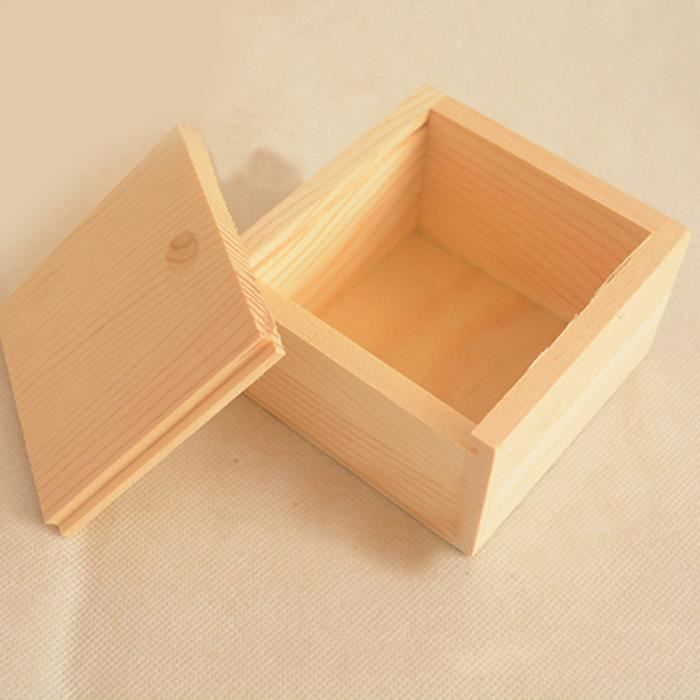 2pcs Plain Nature Boîte de rangement en bois Bijoux Craft Handmade Soap 