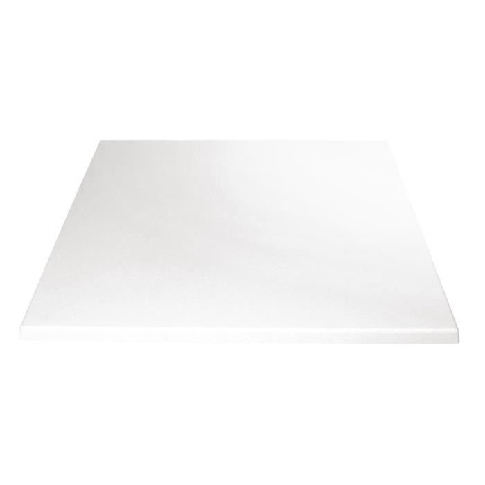 Table carrée blanche 60 cm - Bolero - Classique - Intemporel